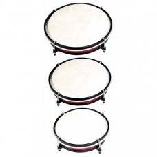 Planet Music Samba Drums. 8"-10"-12" Tunable With 3 Mallets and Bag